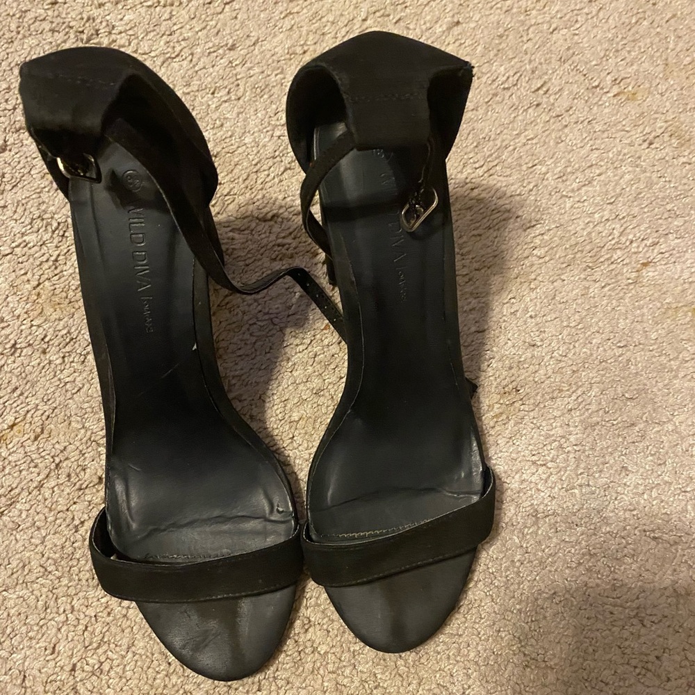 Wild Diva black block heels